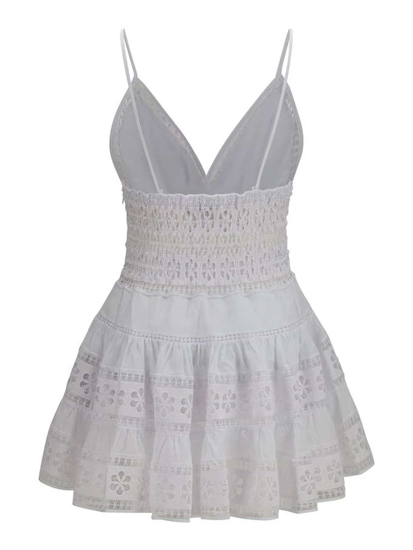 White Cotton Casual Dress