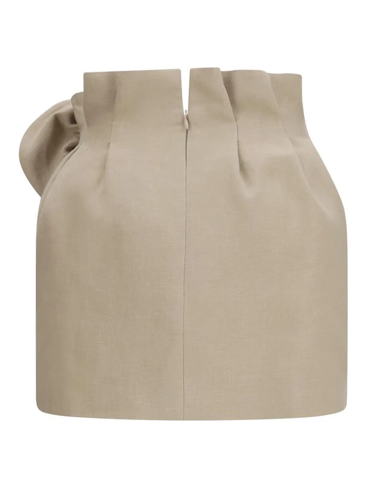 Beige Linen Mini Skirt alternative