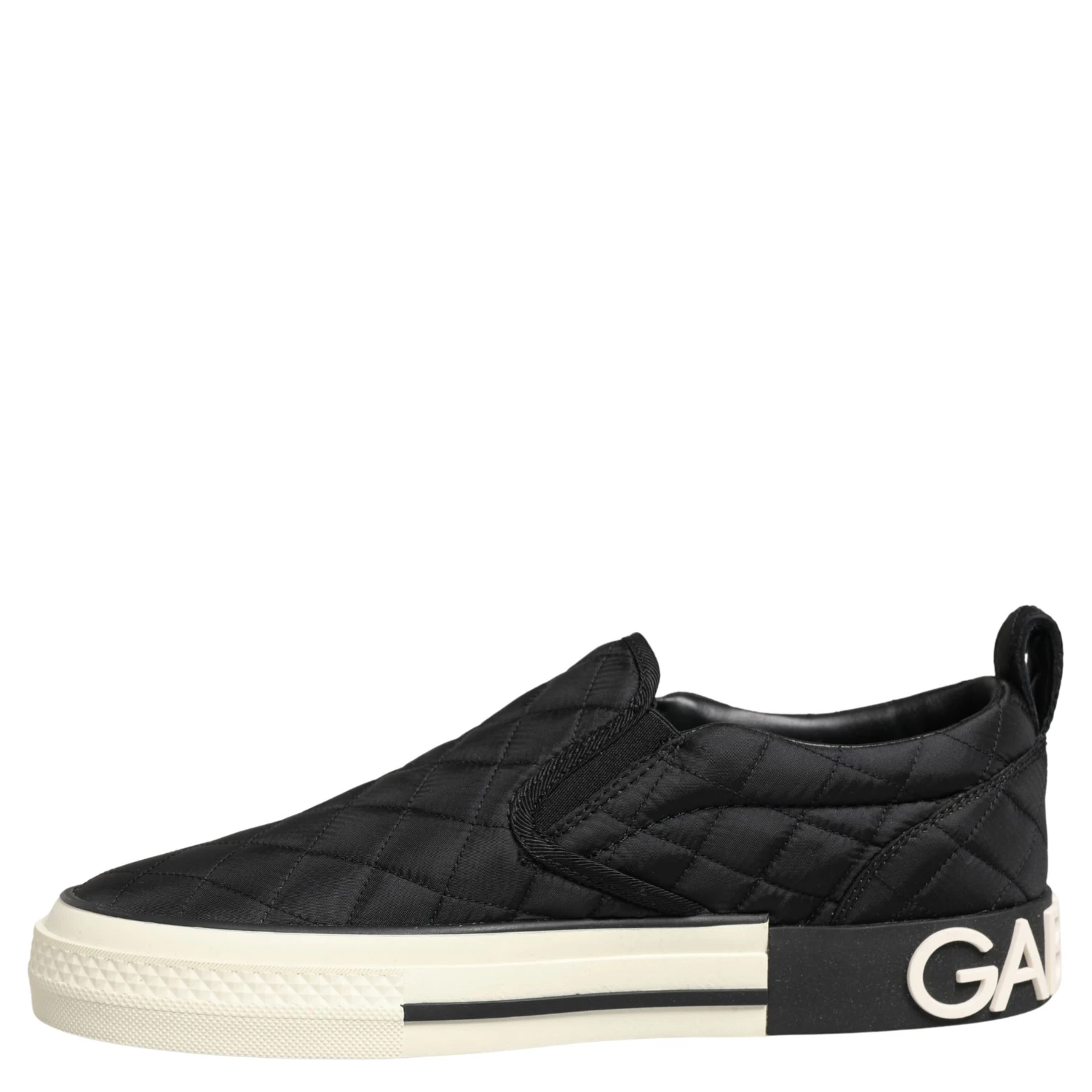Black Quilted Slip On Low Top Sneakers Shoes