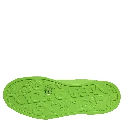 Green Leather Portofino Low Top Sneakers Shoes