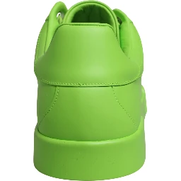 Green Leather Portofino Low Top Sneakers Shoes