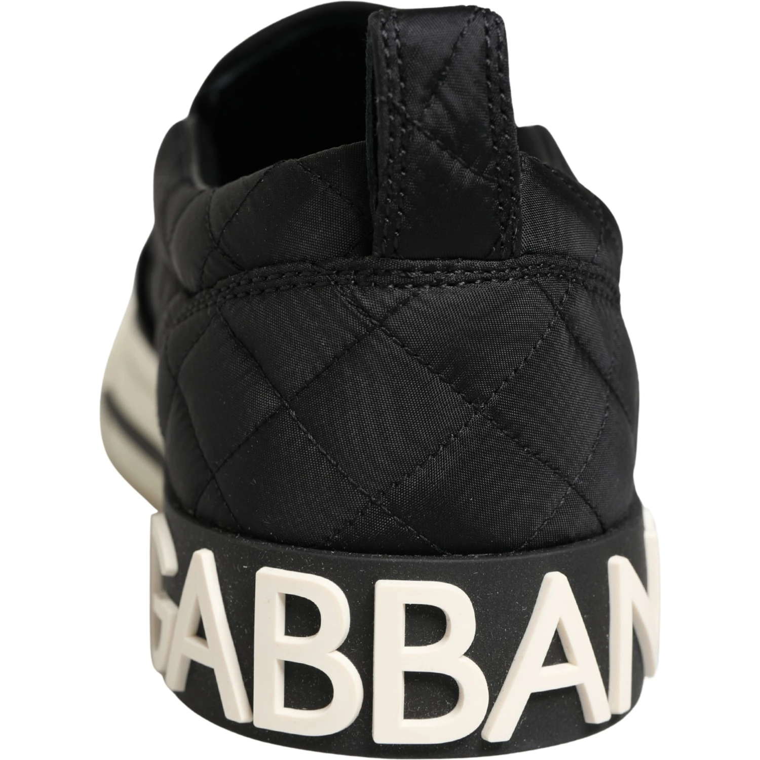 Black Quilted Slip On Low Top Sneakers Shoes