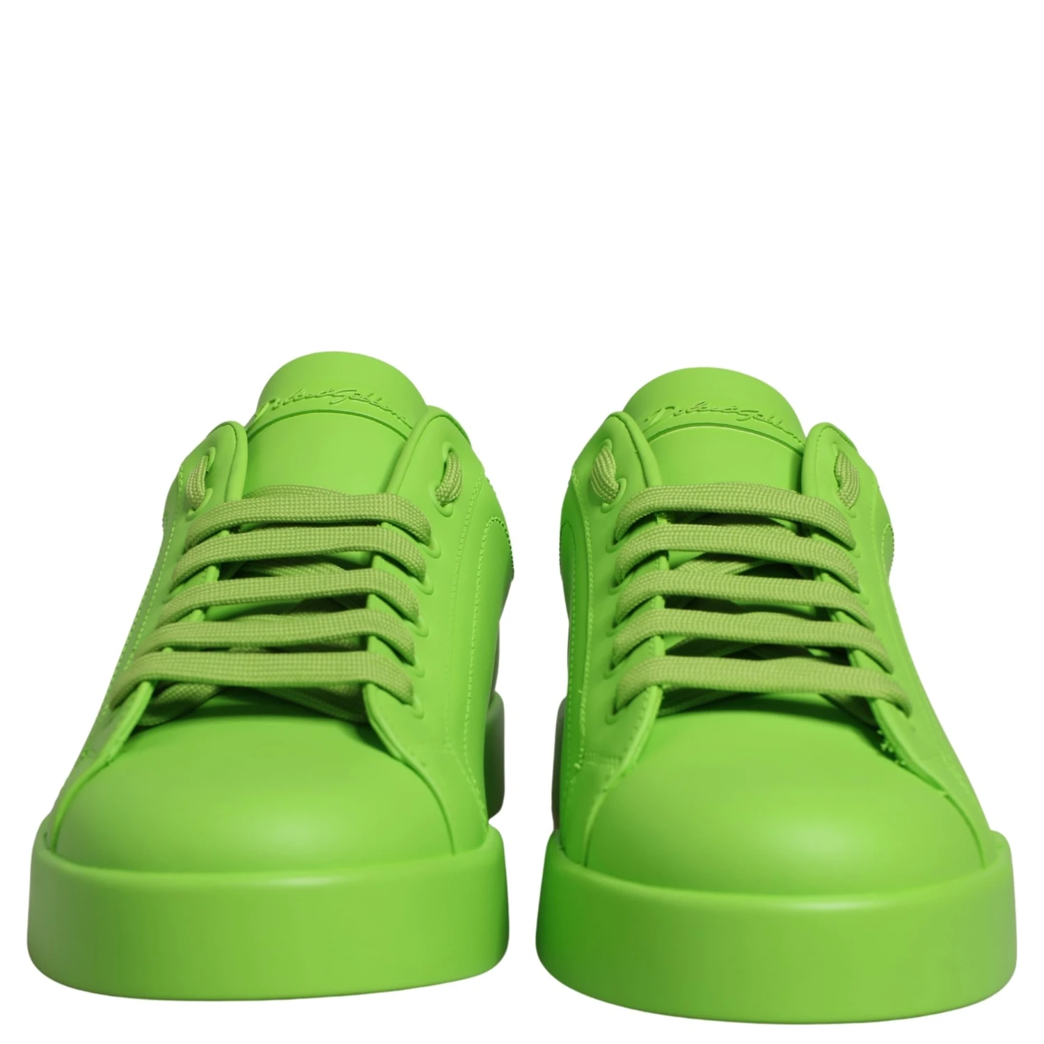 Green Leather Portofino Low Top Sneakers Shoes
