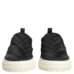 Black Quilted Slip On Low Top Sneakers Shoes