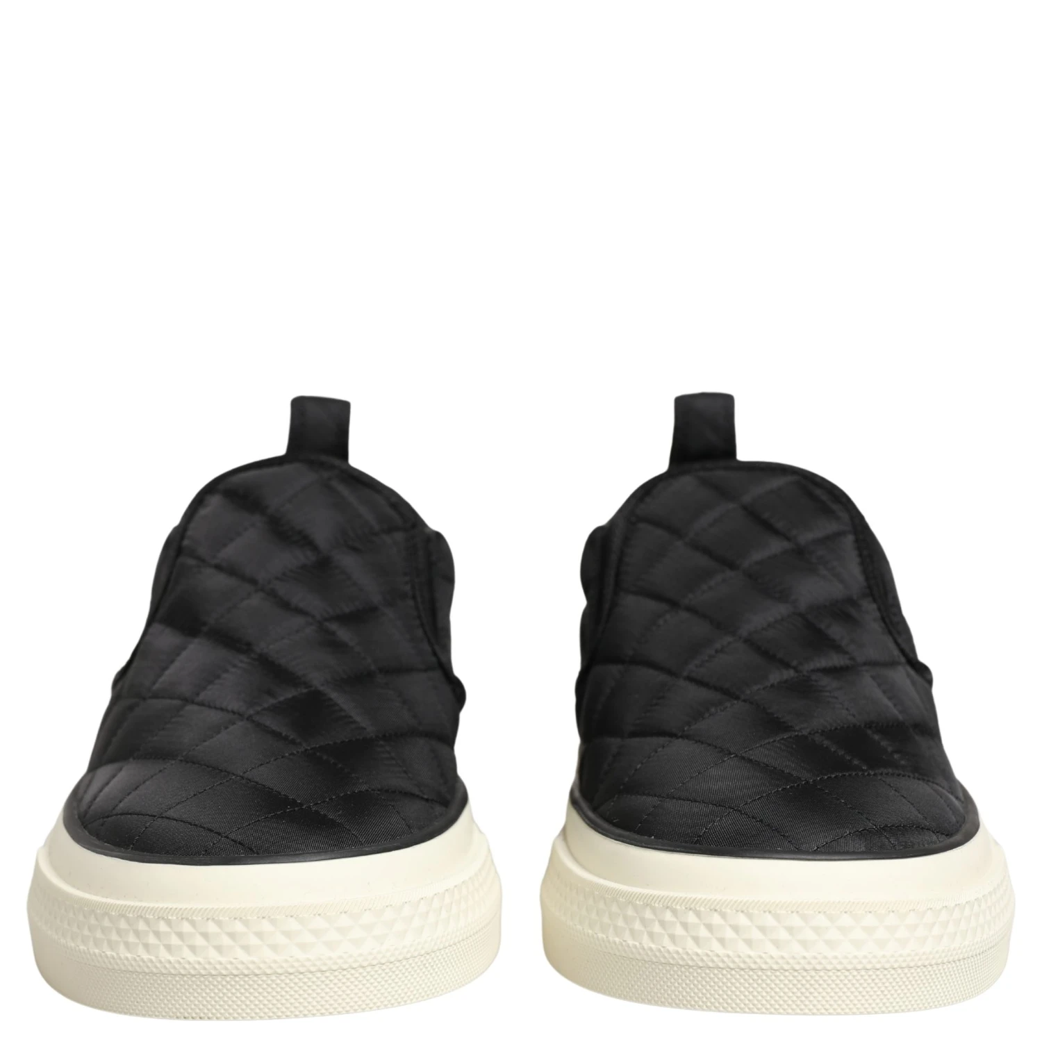 Black Quilted Slip On Low Top Sneakers Shoes