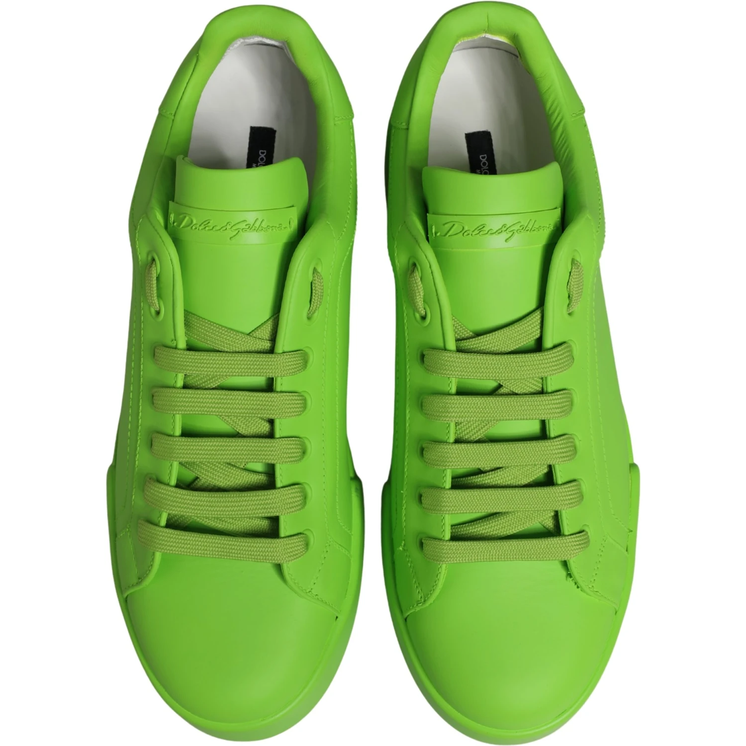 Green Leather Portofino Low Top Sneakers Shoes