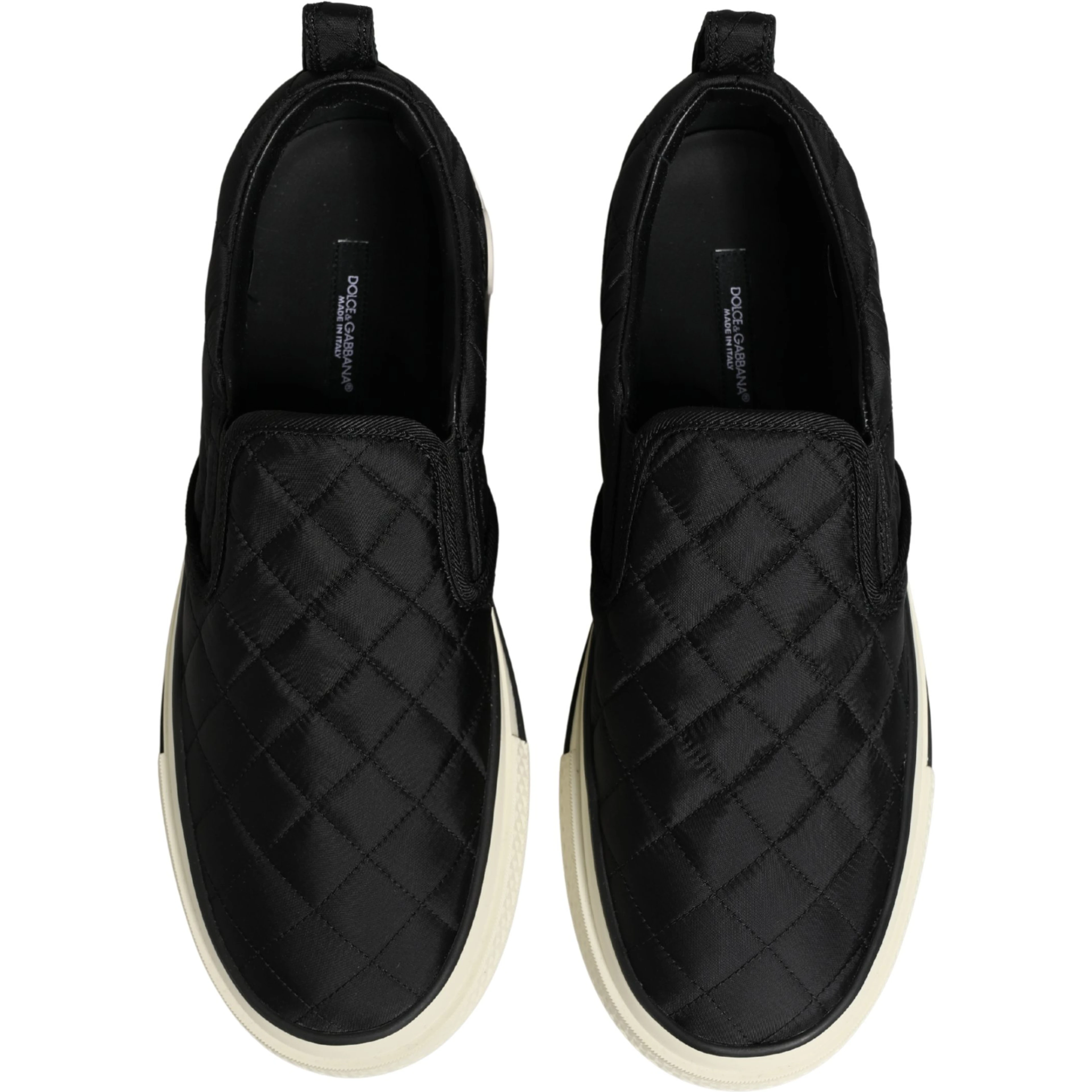 Black Quilted Slip On Low Top Sneakers Shoes