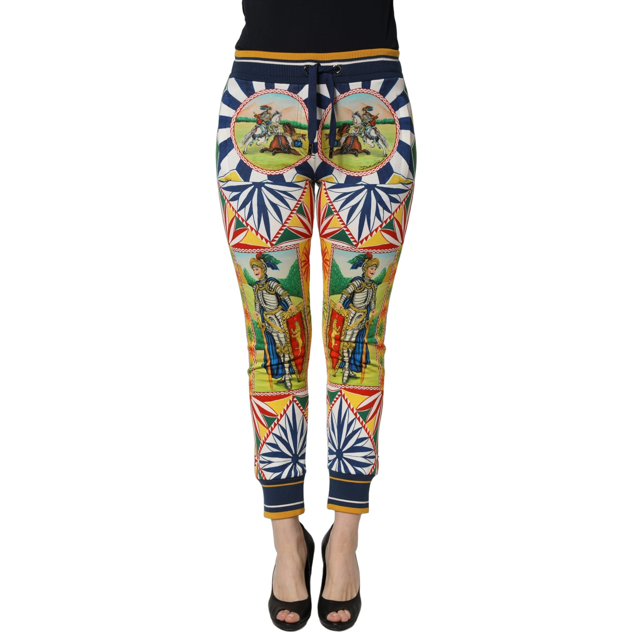 Multicolor Siciliano Saretto Joggers Pants