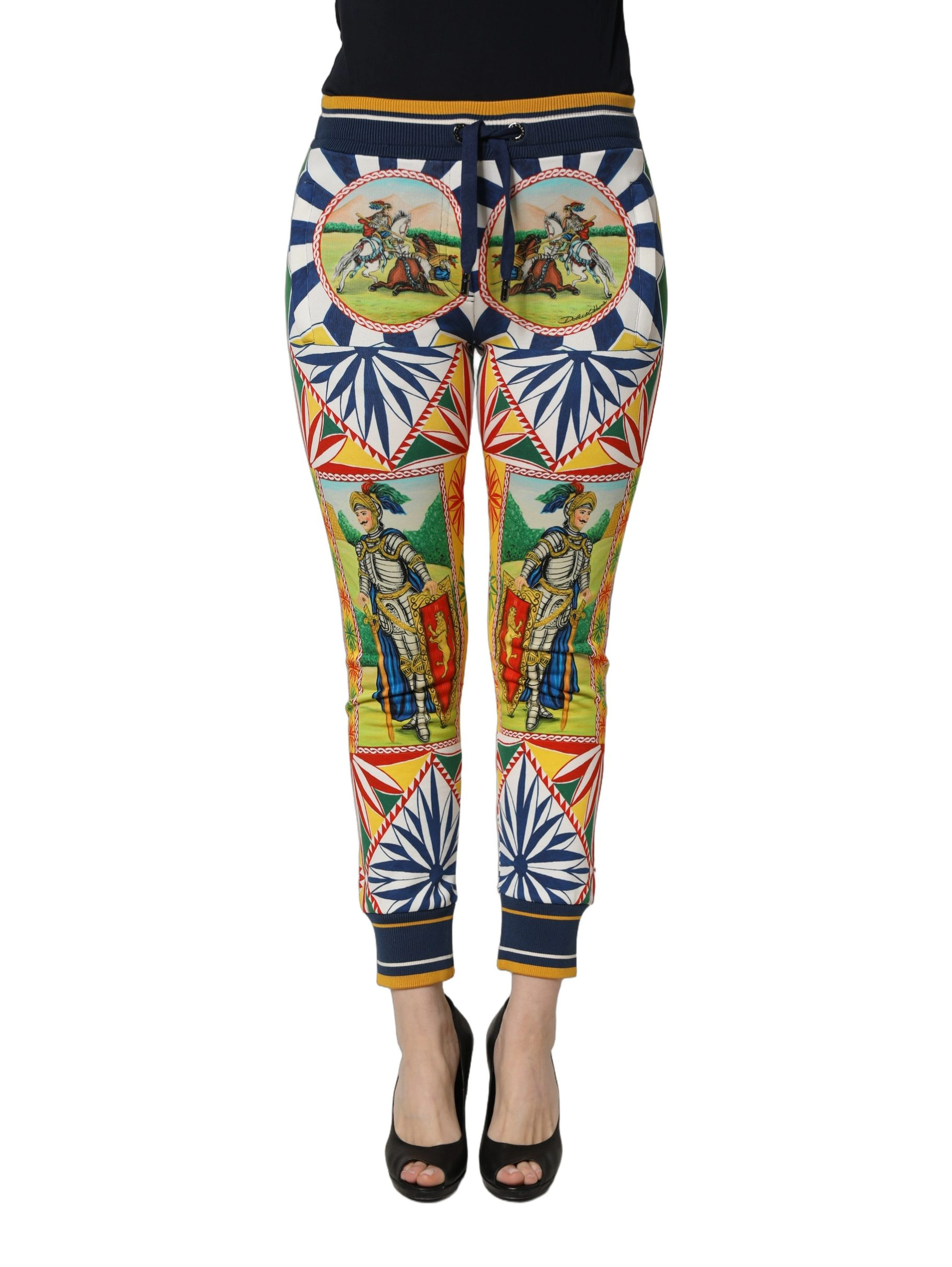 Multicolor Siciliano Saretto Joggers Pants