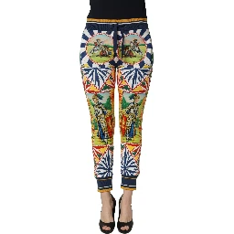 Multicolor Siciliano Saretto Joggers Pants