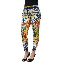 Multicolor Siciliano Saretto Joggers Pants