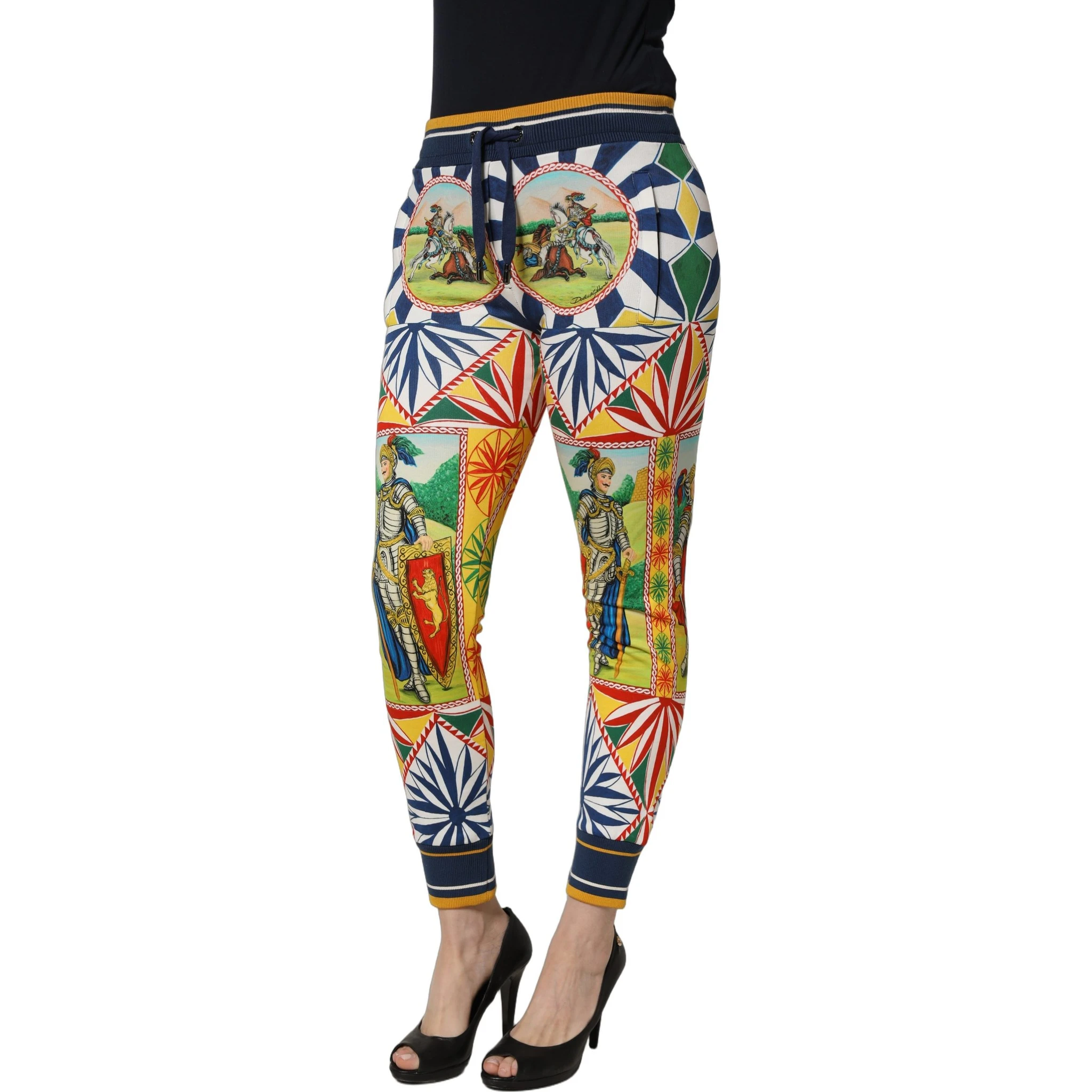 Multicolor Siciliano Saretto Joggers Pants