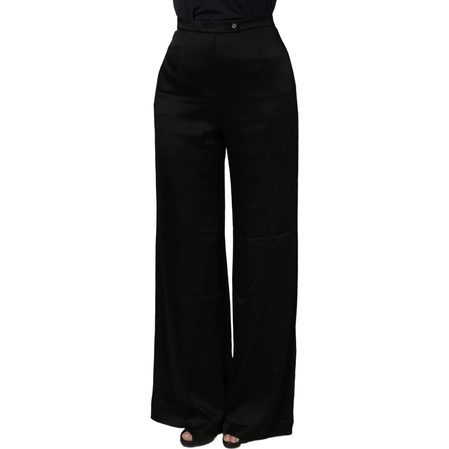 Black HighWaist WideLeg Women Trouser Pants