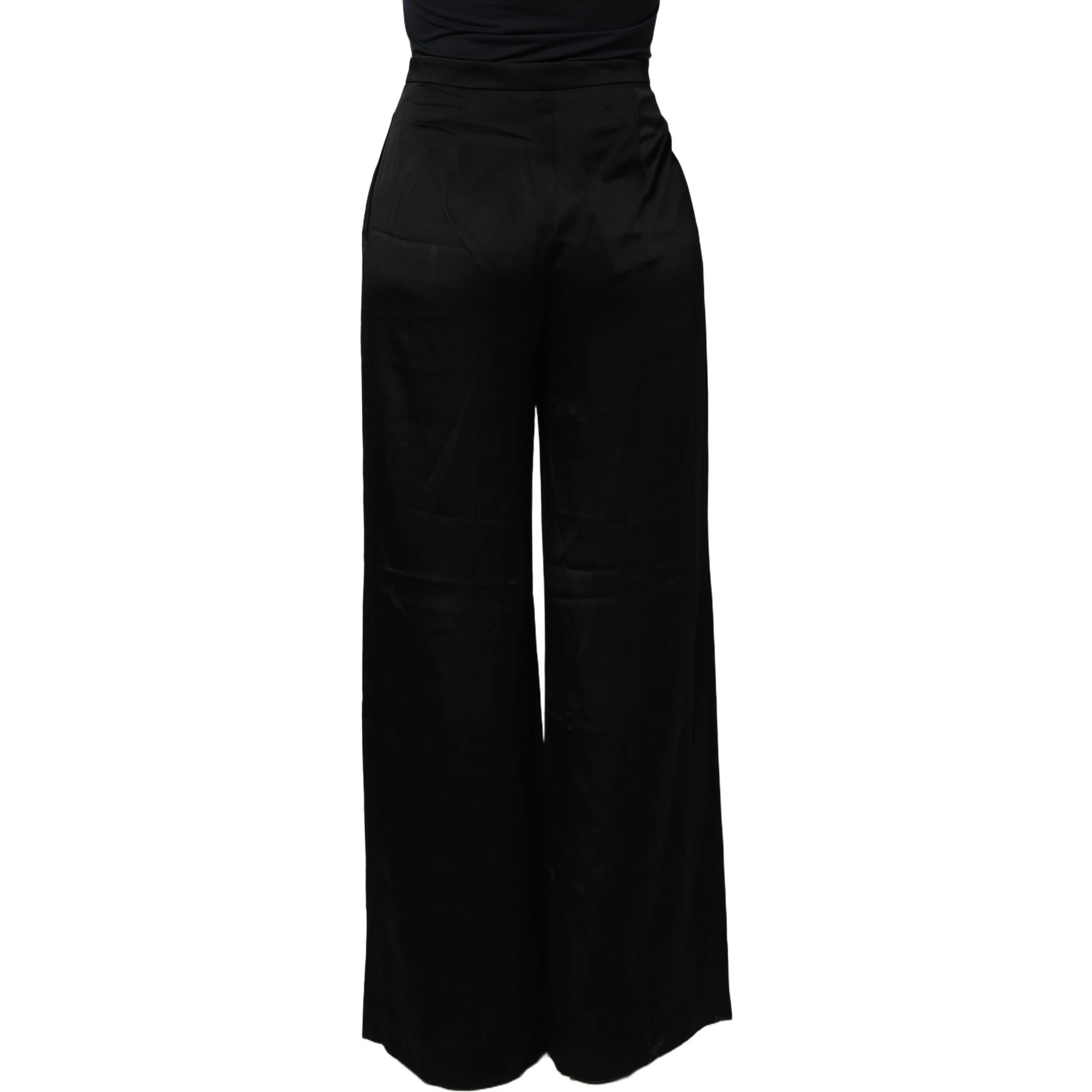 Black HighWaist WideLeg Women Trouser Pants