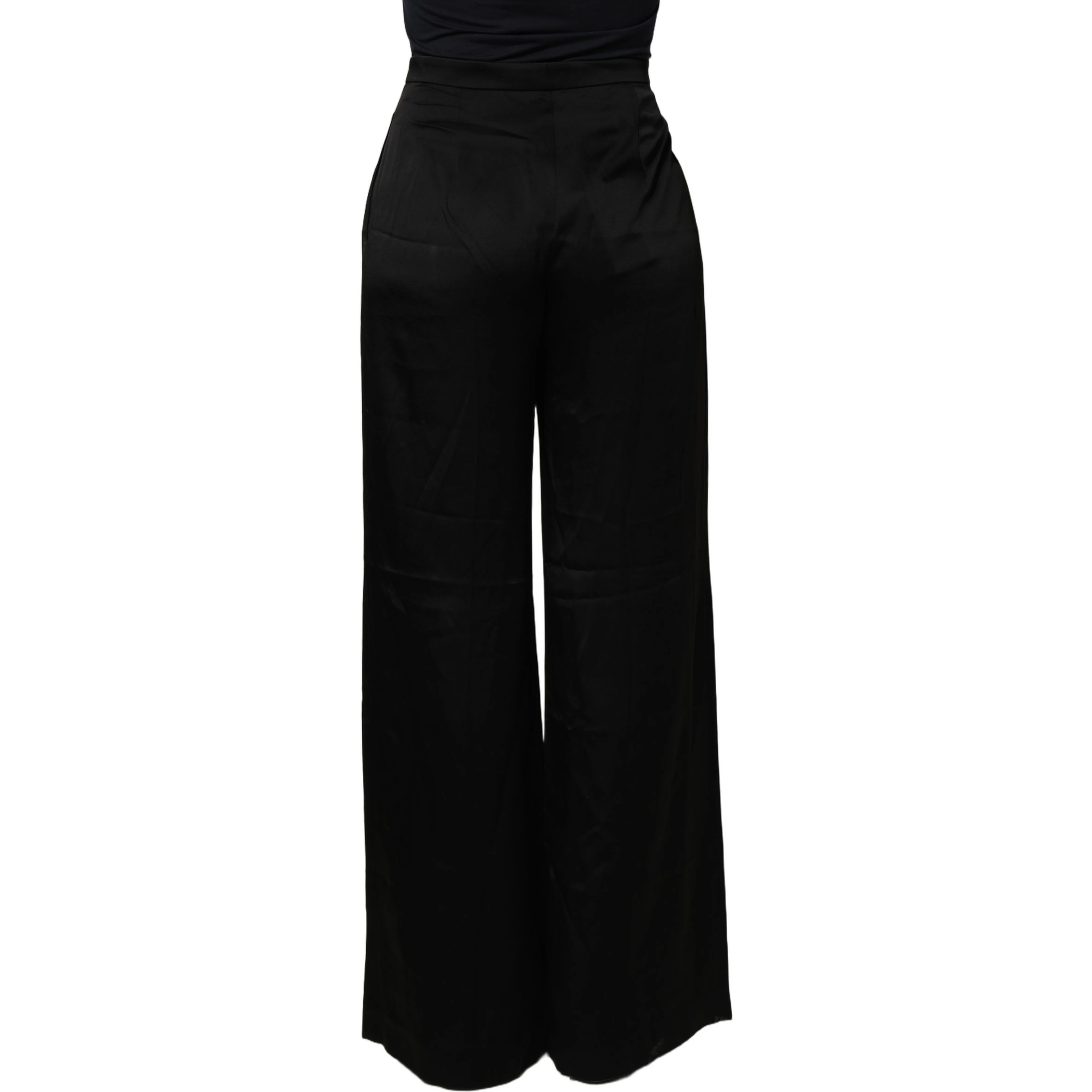 Black HighWaist WideLeg Women Trouser Pants