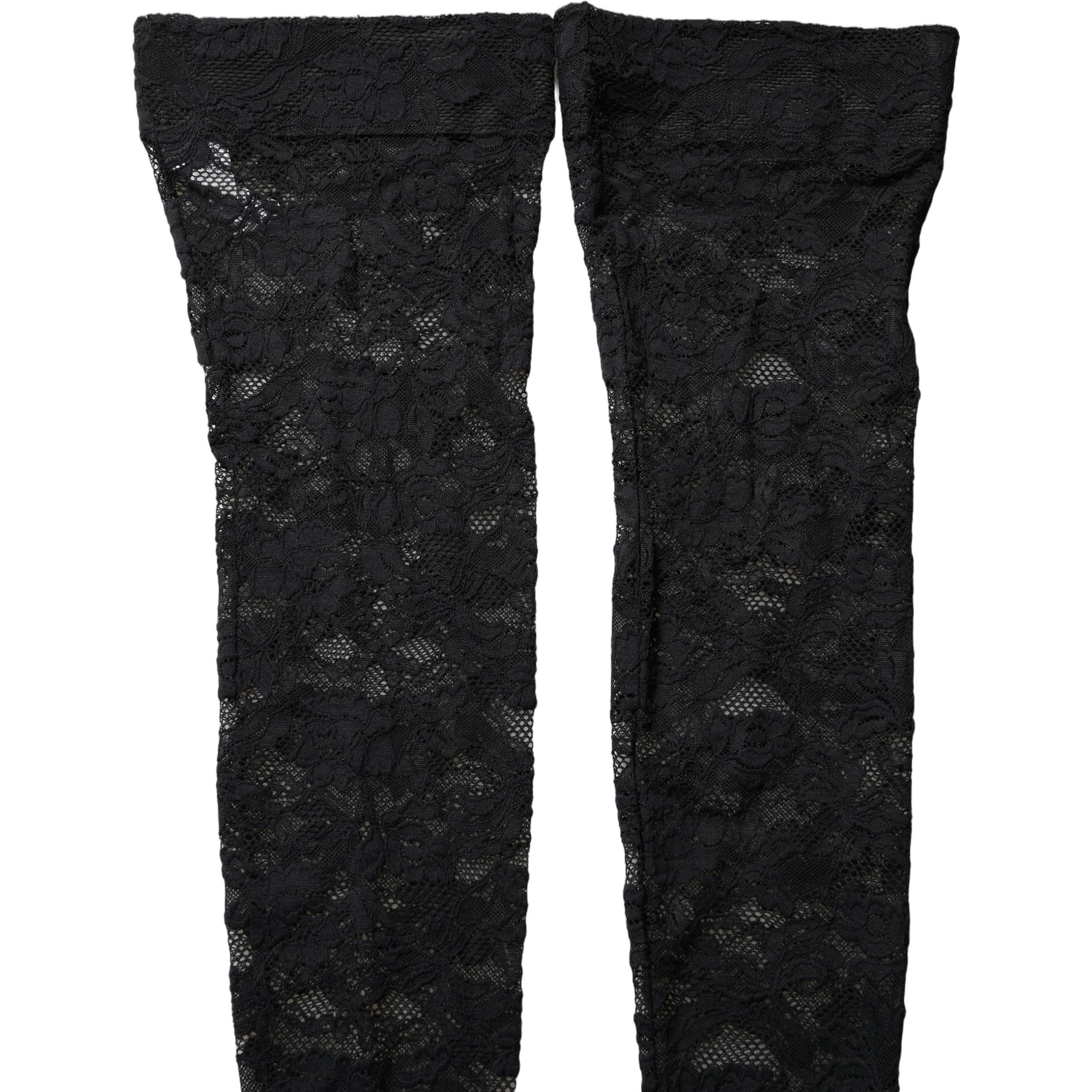 Black Floral Lace Thigh High Stockings Socks