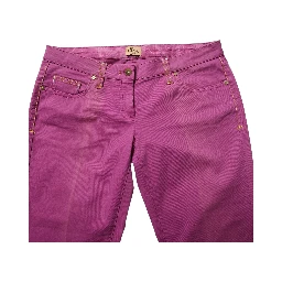 Purple Cotton Slim Fit Denim Trouser Jeans
