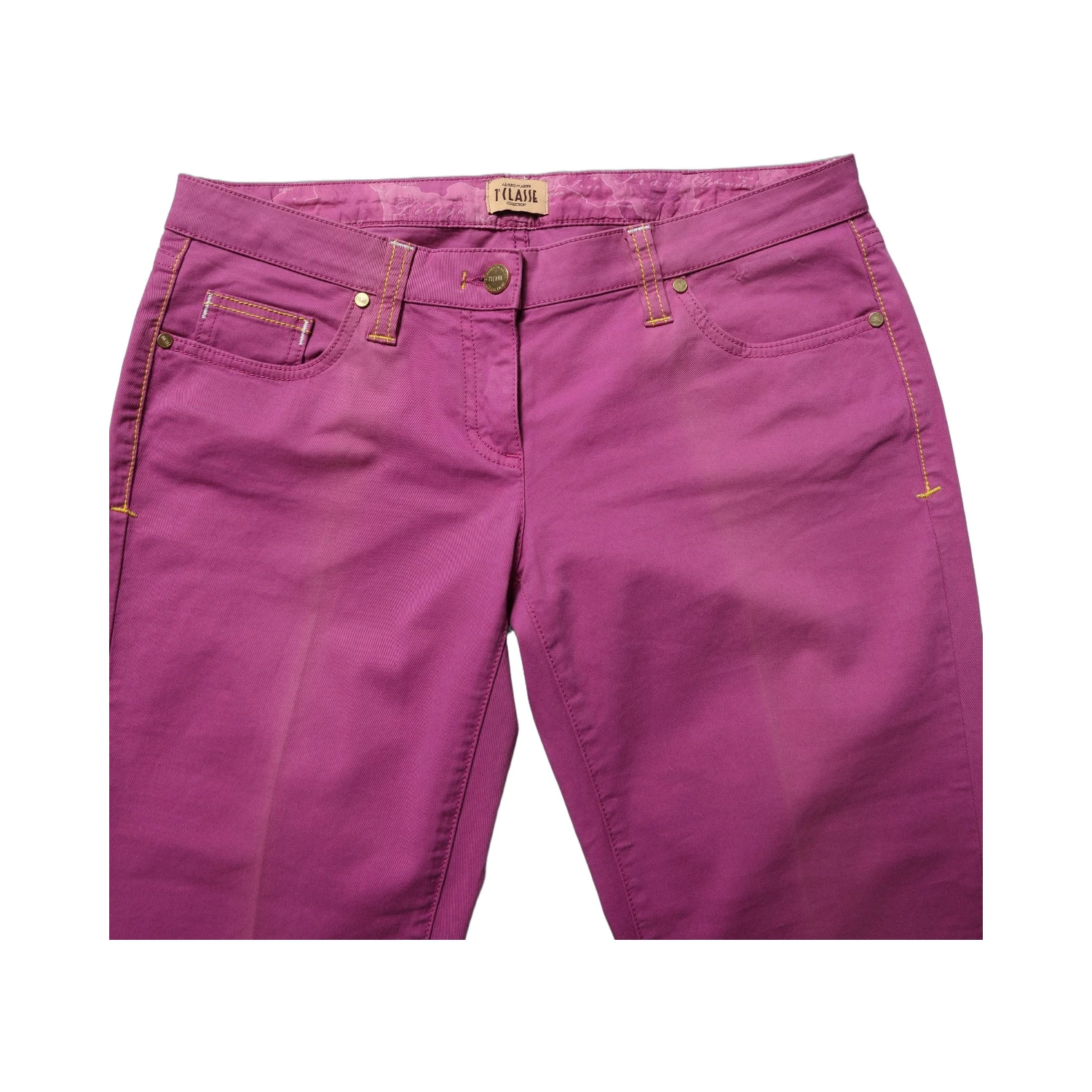 Purple Cotton Slim Fit Denim Trouser Jeans
