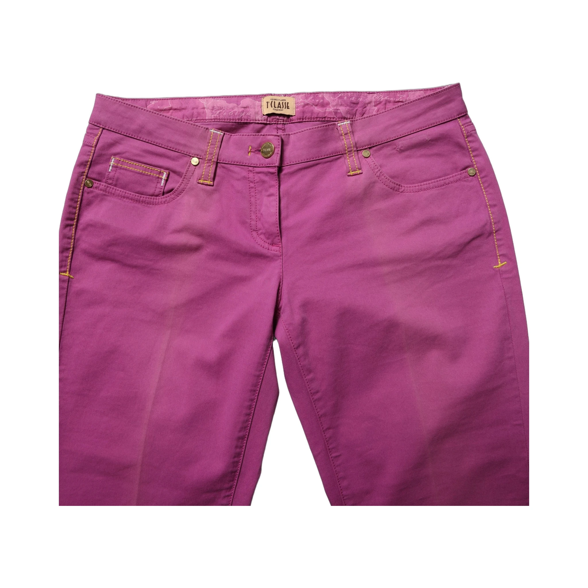 Purple Cotton Slim Fit Denim Trouser Jeans