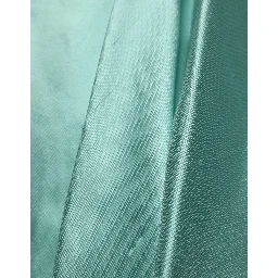 Green Satin High-Waisted Pleated A-line Midi Skirt