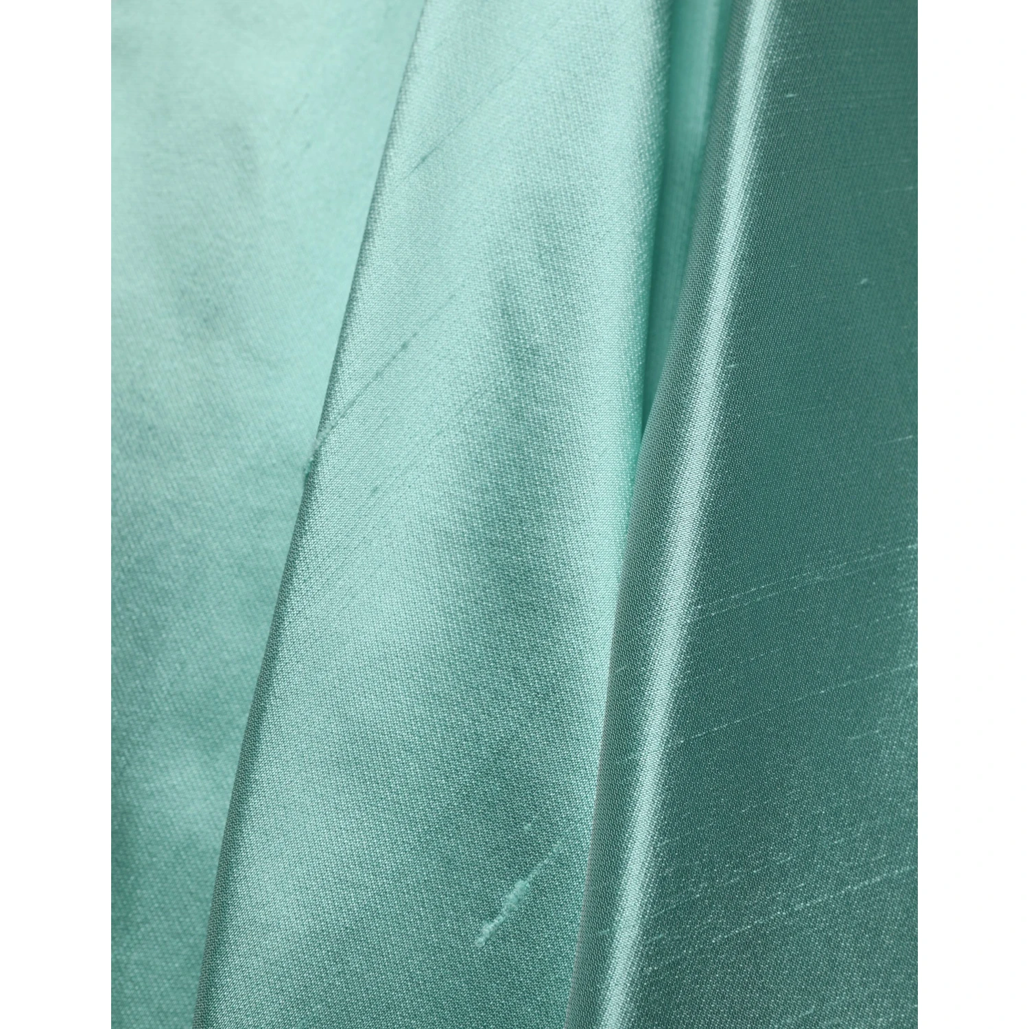 Green Satin High-Waisted Pleated A-line Midi Skirt