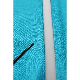Blue Wool Mid Waist Tapered Women Trouser Pants