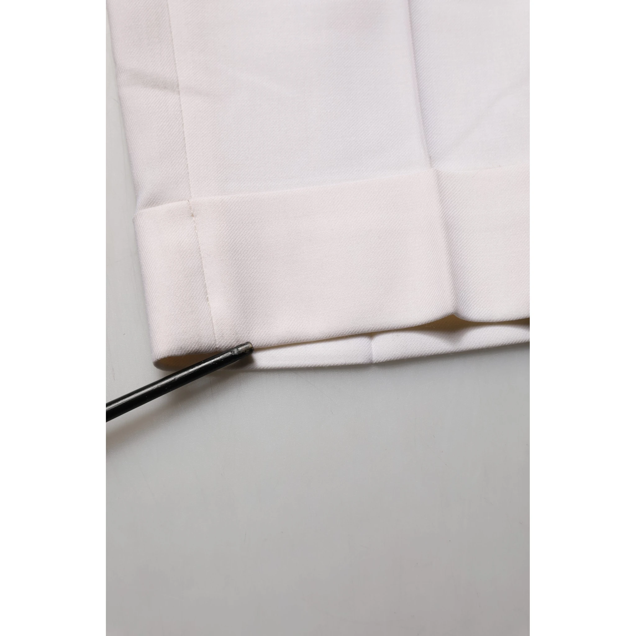 White Skinny High Waist Chino Cropped Trouser Pants