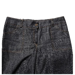 Black Cotton Mid Waist Skinny Denim Trouser Jeans