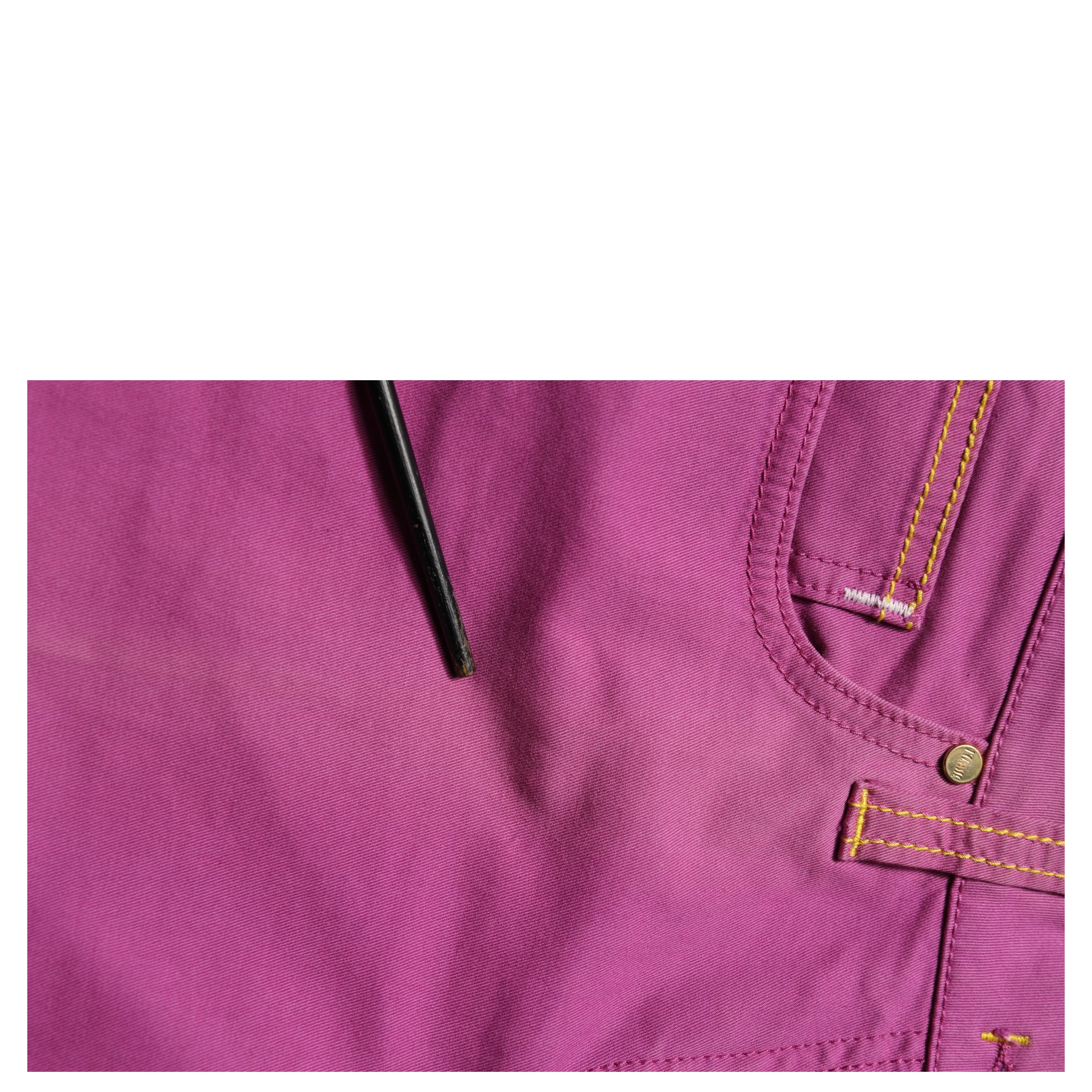 Purple Cotton Slim Fit Denim Trouser Jeans