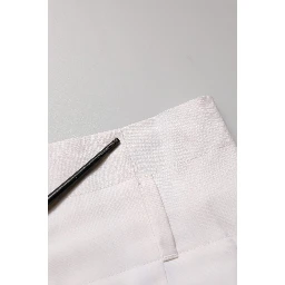 White Skinny High Waist Chino Cropped Trouser Pants