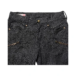 Black Cotton Mid Waist Skinny Denim Jeans