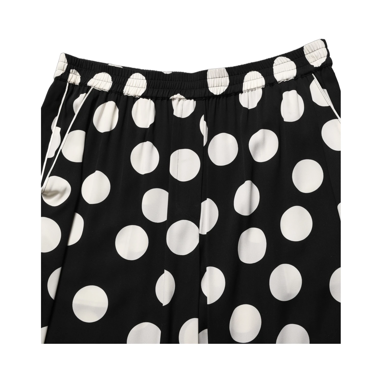 Black White Polka Dot Pajama 2 Piece Set Sleepwear