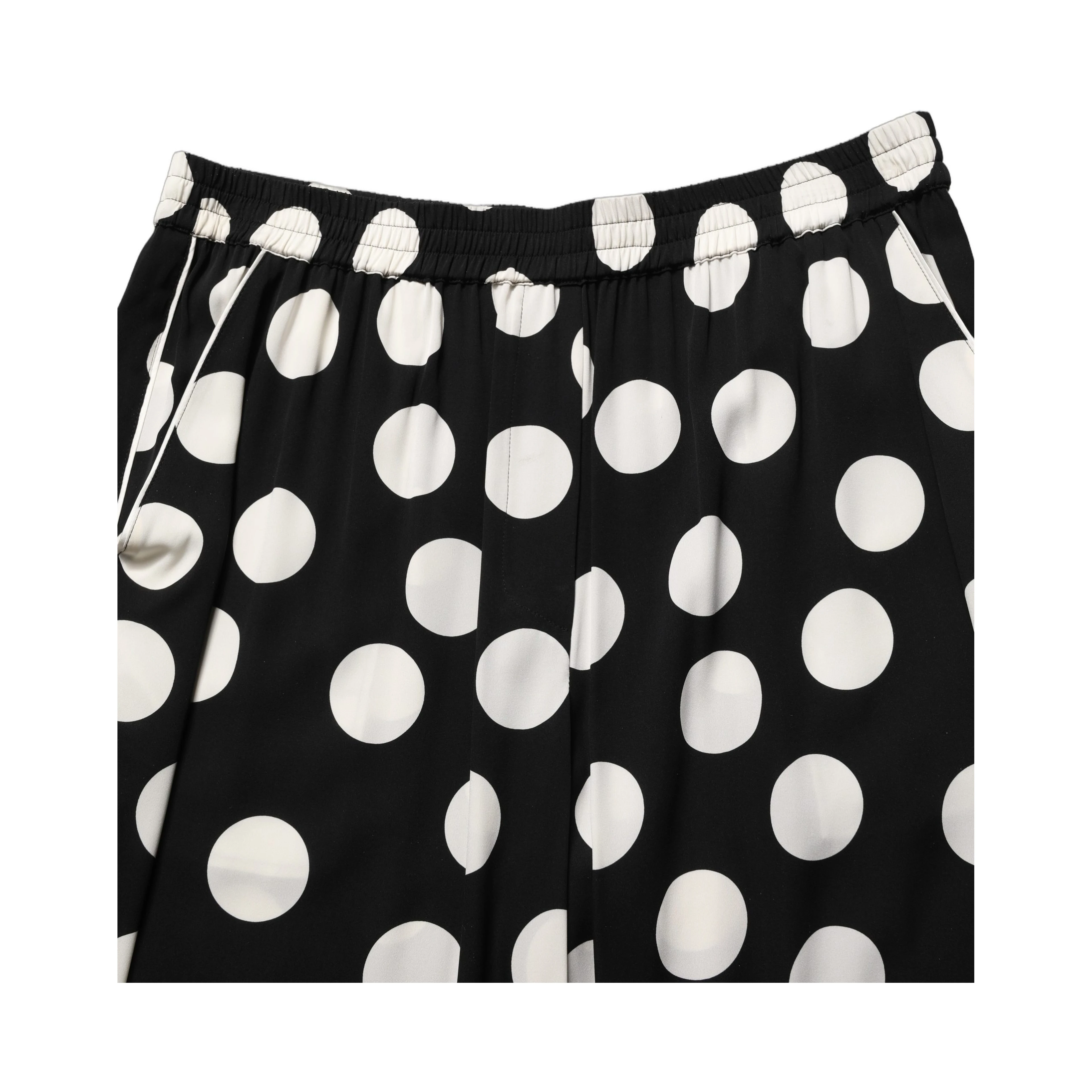 Black White Polka Dot Pajama 2 Piece Set Sleepwear