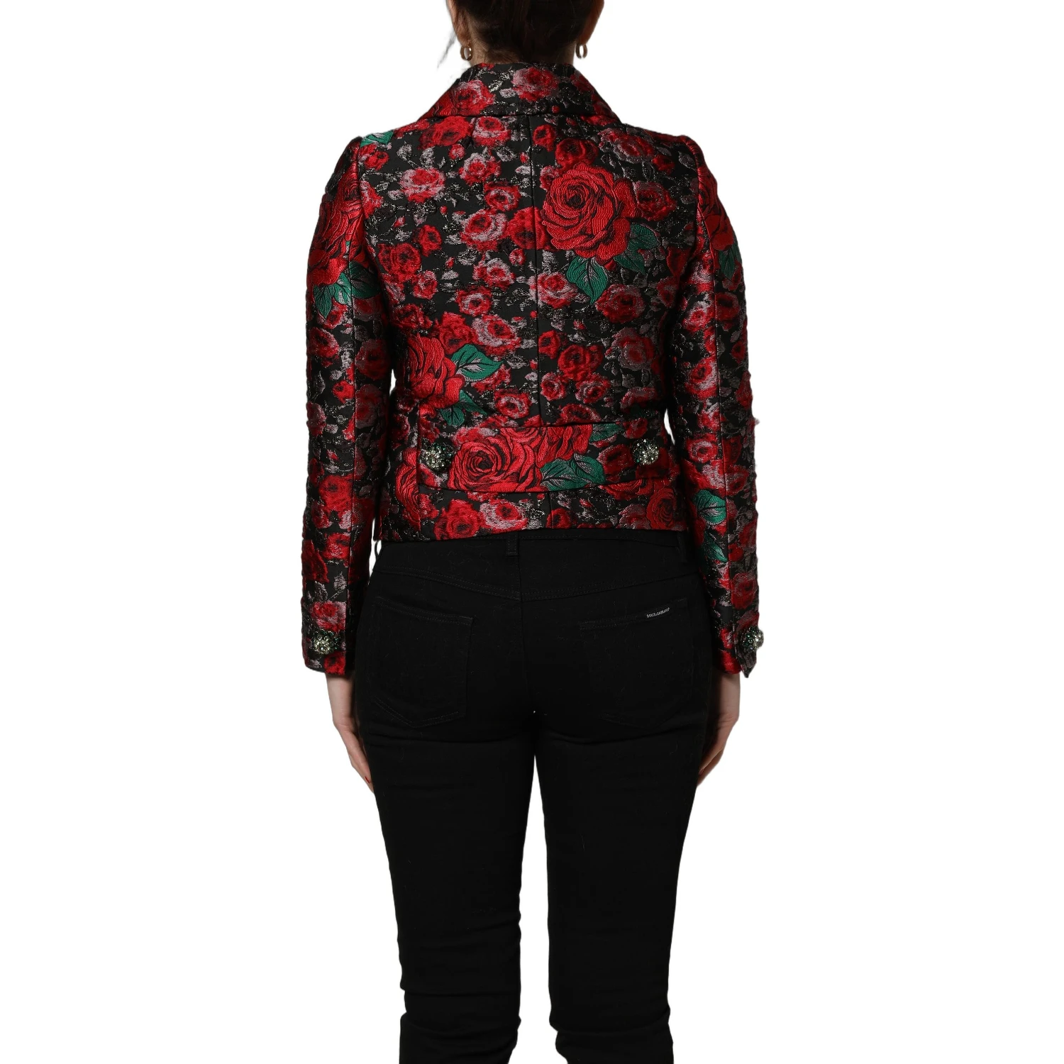 Multicolor Floral Brocade ButtonBlazer Jacket