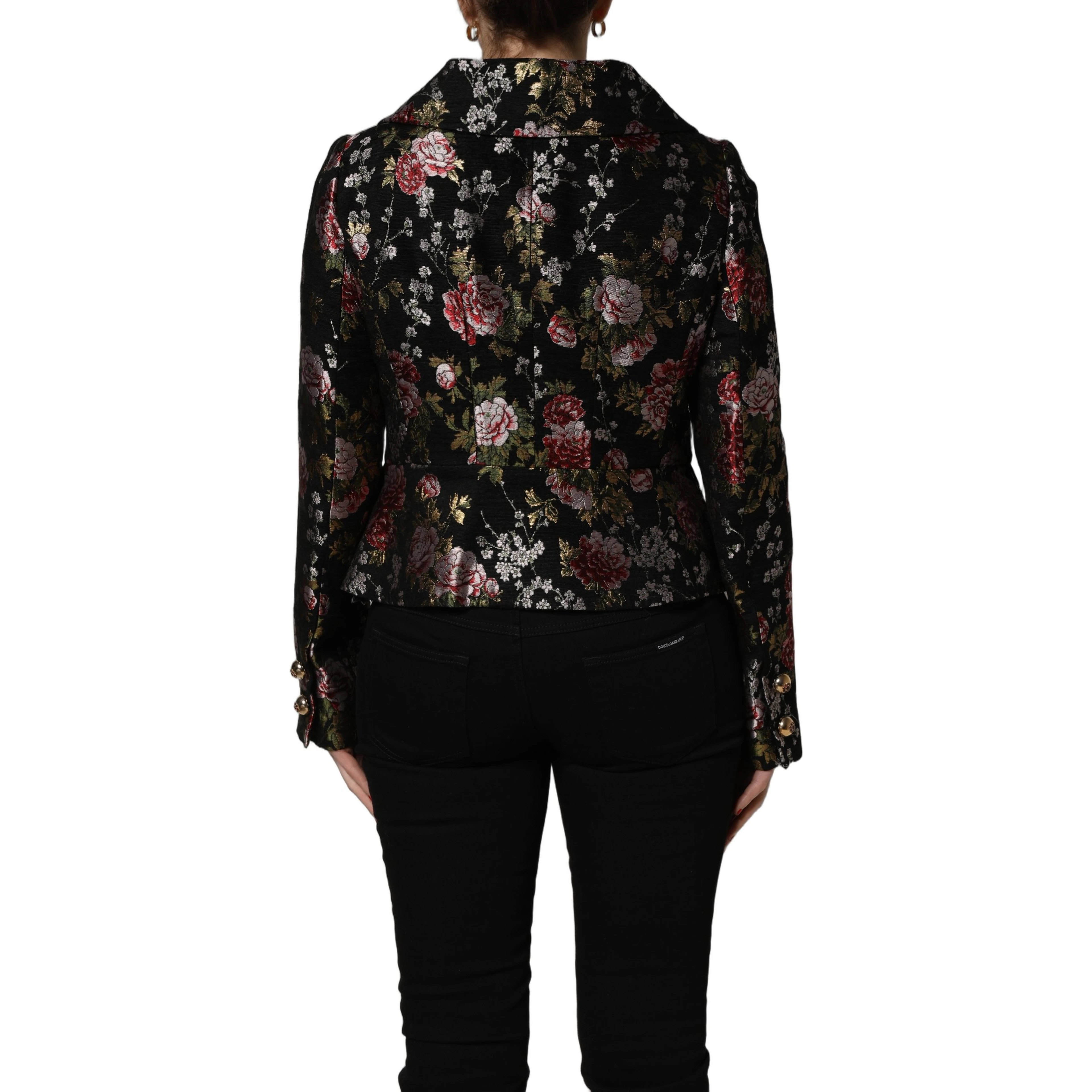 Multicolor Floral Brocade Blazer Jacket