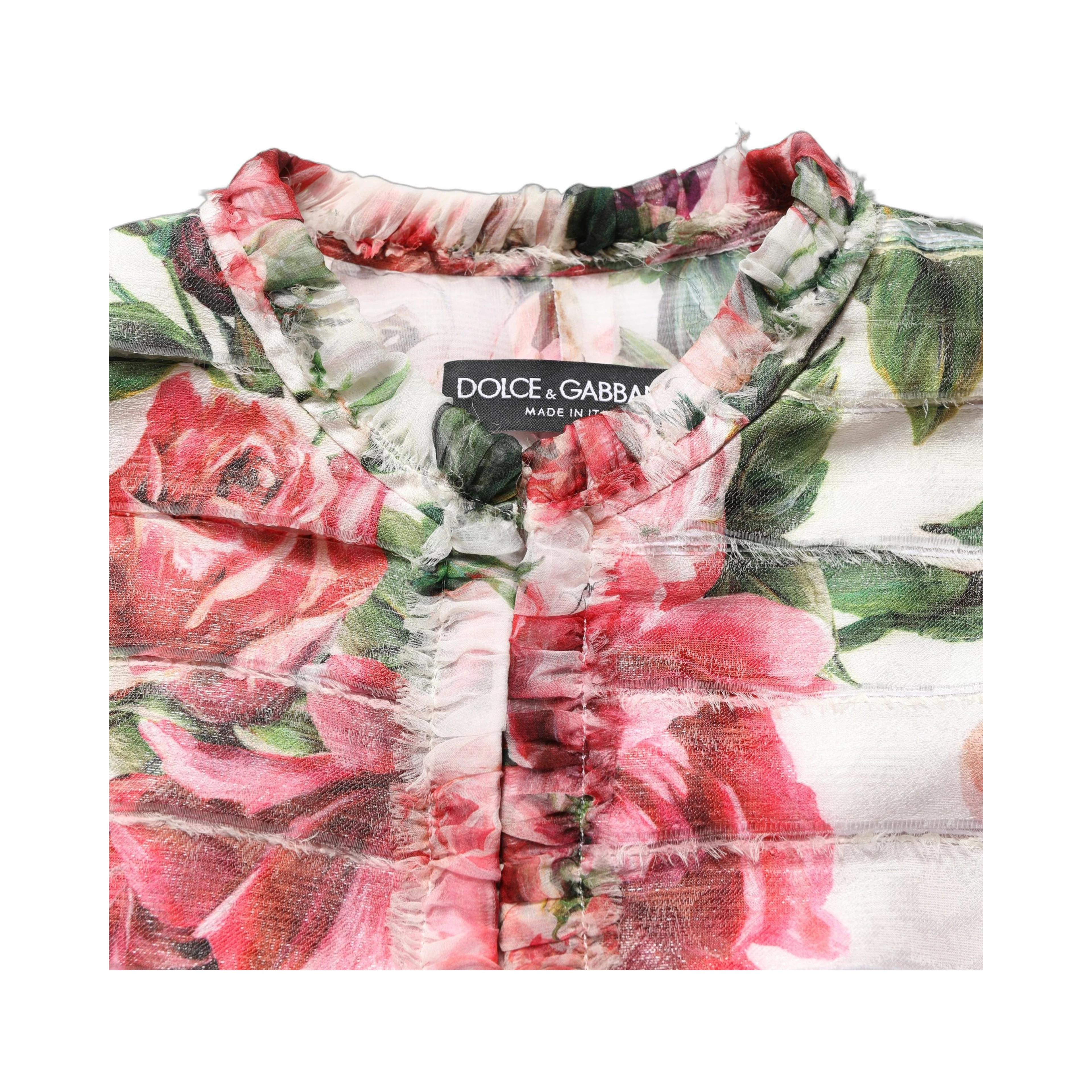 Multicolor Peony Print Polyester Coat Jacket