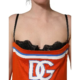 Orange Cotton Superbowl Football Inspired Mini Dress