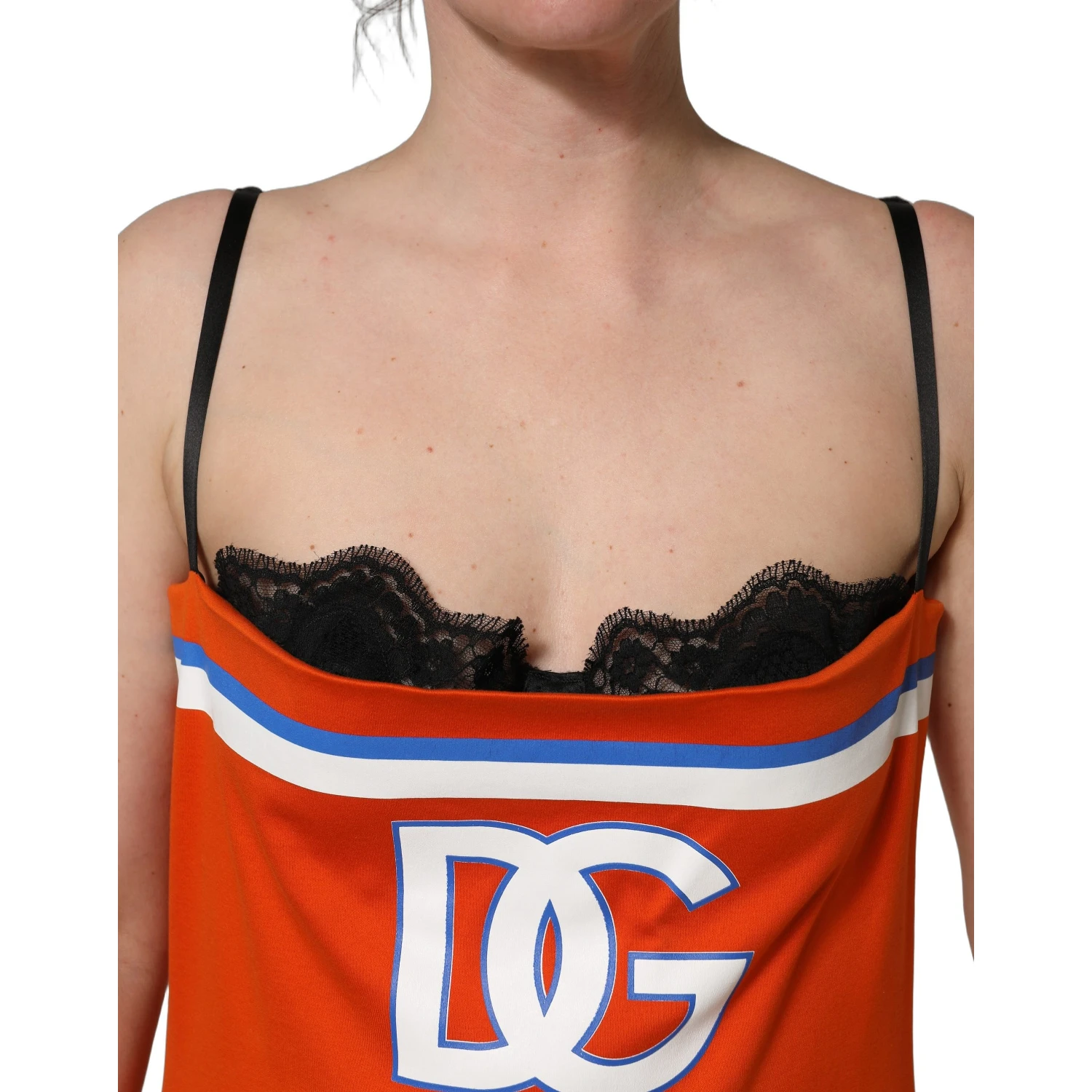 Orange Cotton Superbowl Football Inspired Mini Dress