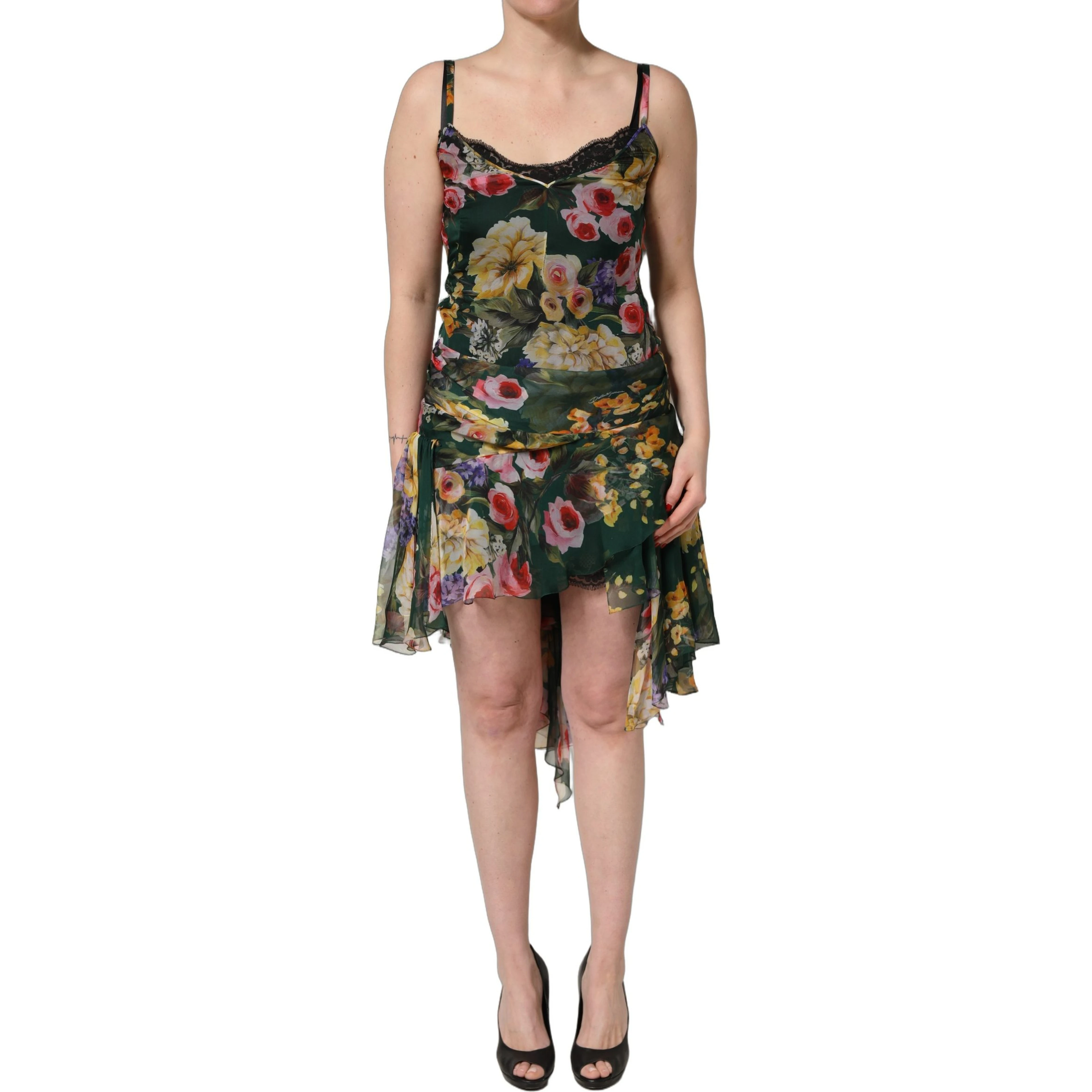 Multicolor Floral Print Sleeveless Mini Dress
