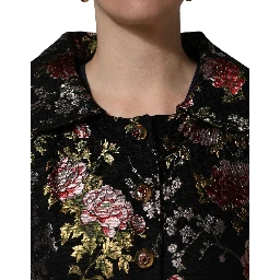 Multicolor Floral Brocade Blazer Jacket