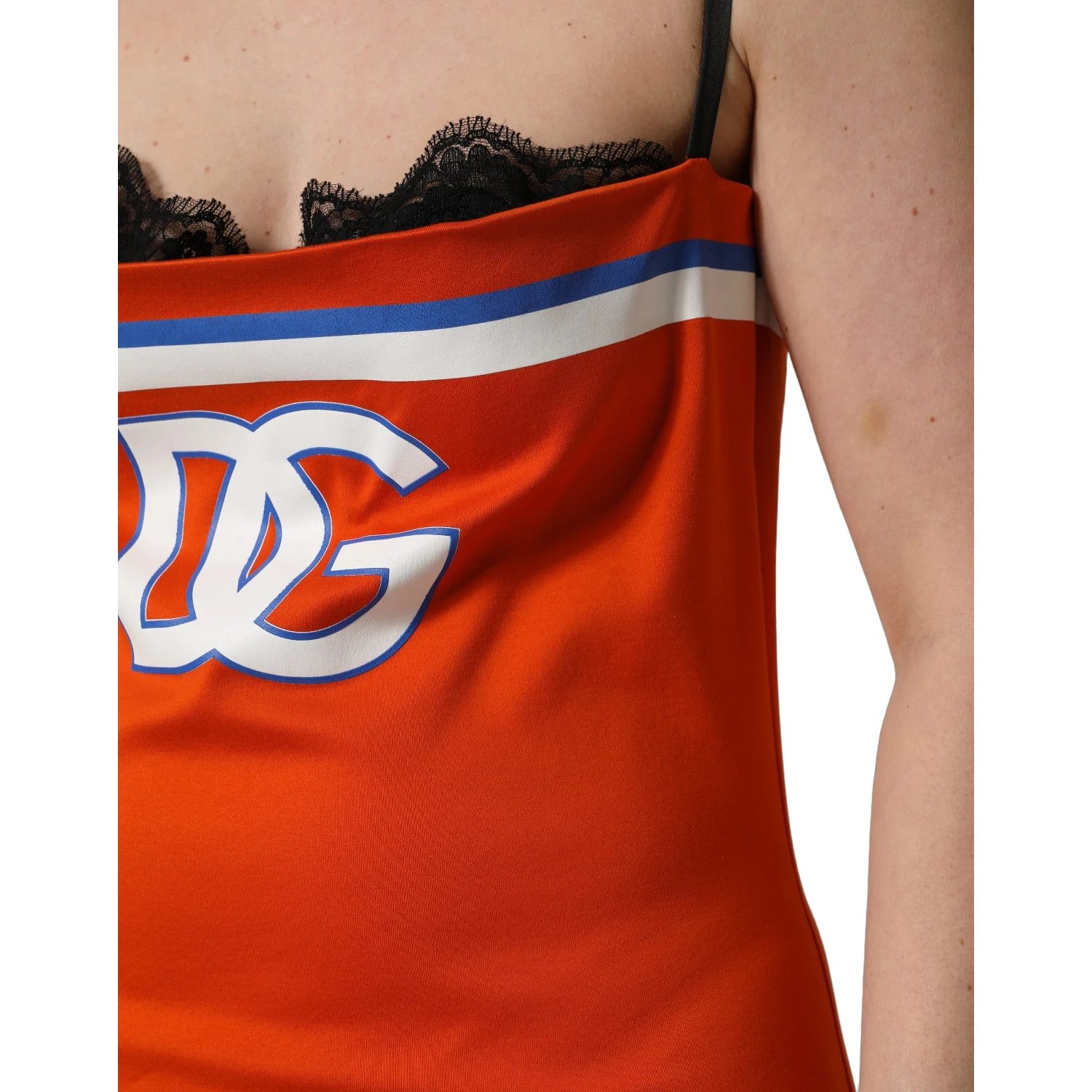 Orange Cotton Superbowl Football Inspired Mini Dress