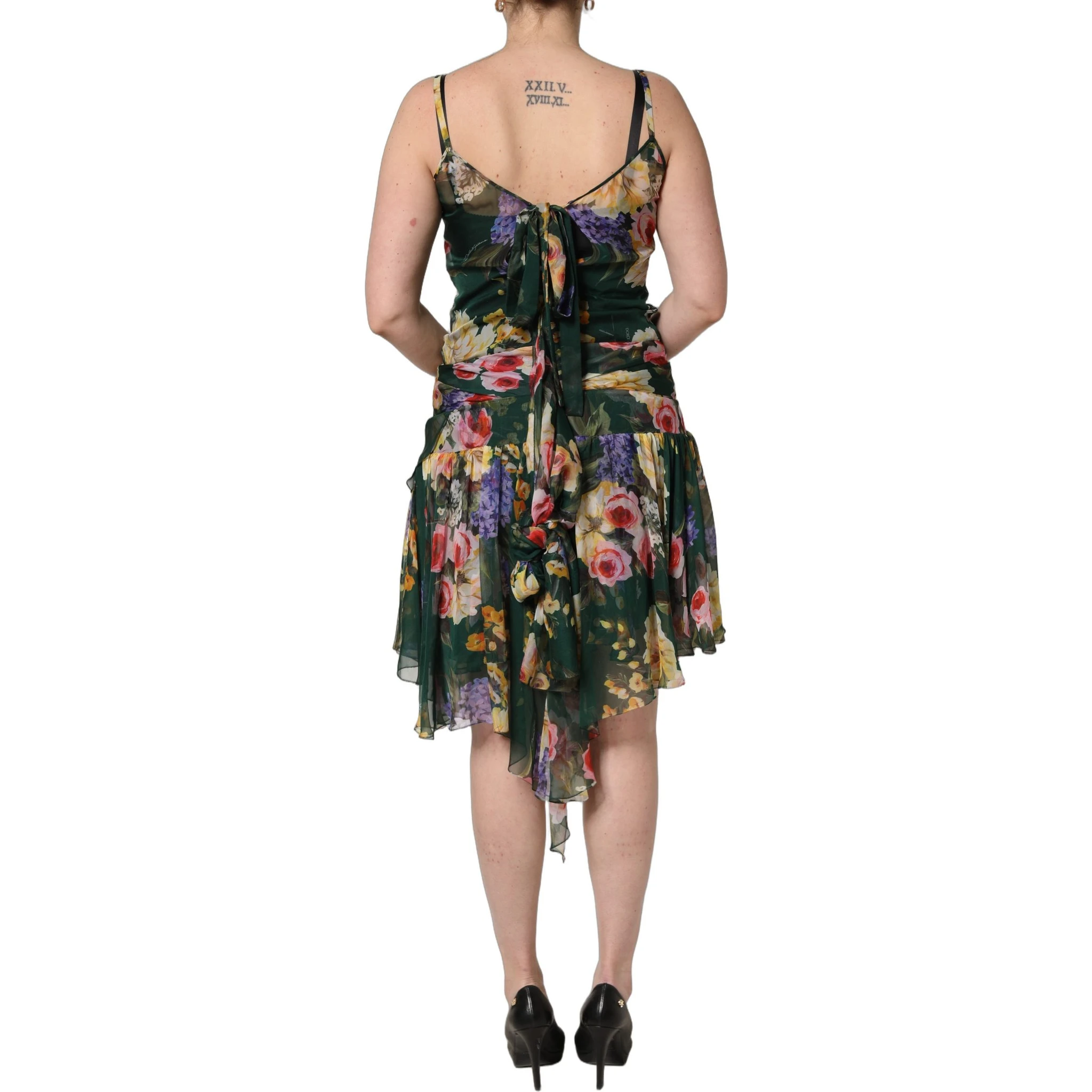 Multicolor Floral Print Sleeveless Mini Dress