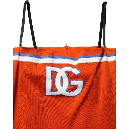 Orange Cotton Superbowl Football Inspired Mini Dress