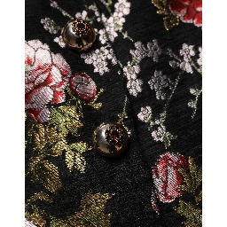 Multicolor Floral Brocade Blazer Jacket