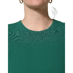 Green Viscose Long Sleeves A-line Mini Dress
