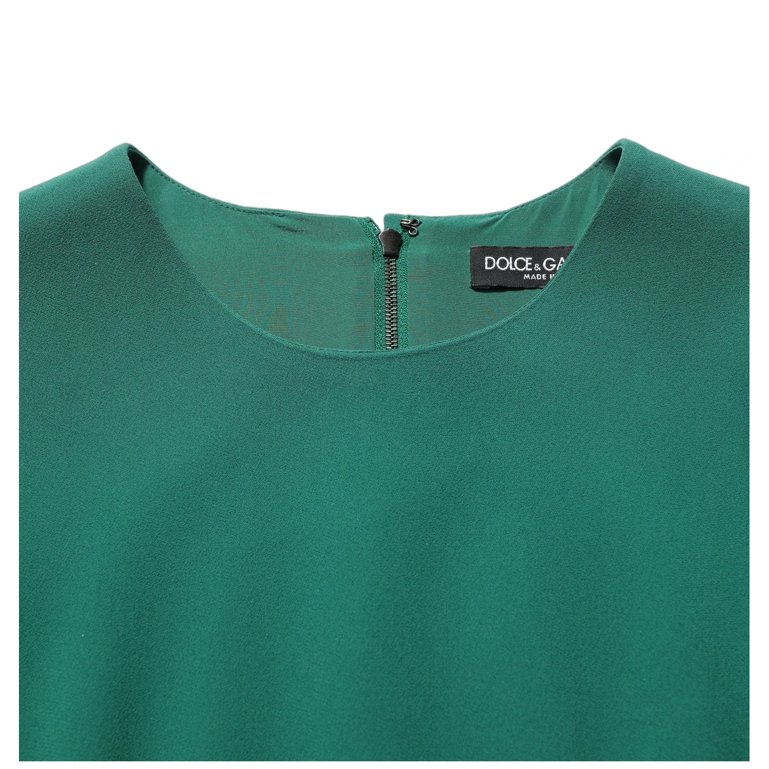 Green Viscose Long Sleeves A-line Mini Dress