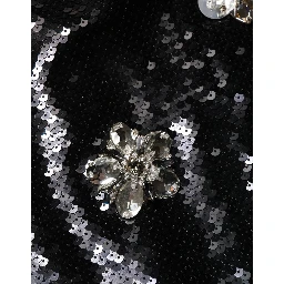 White Lace Top Embellished Black Skirt Dress