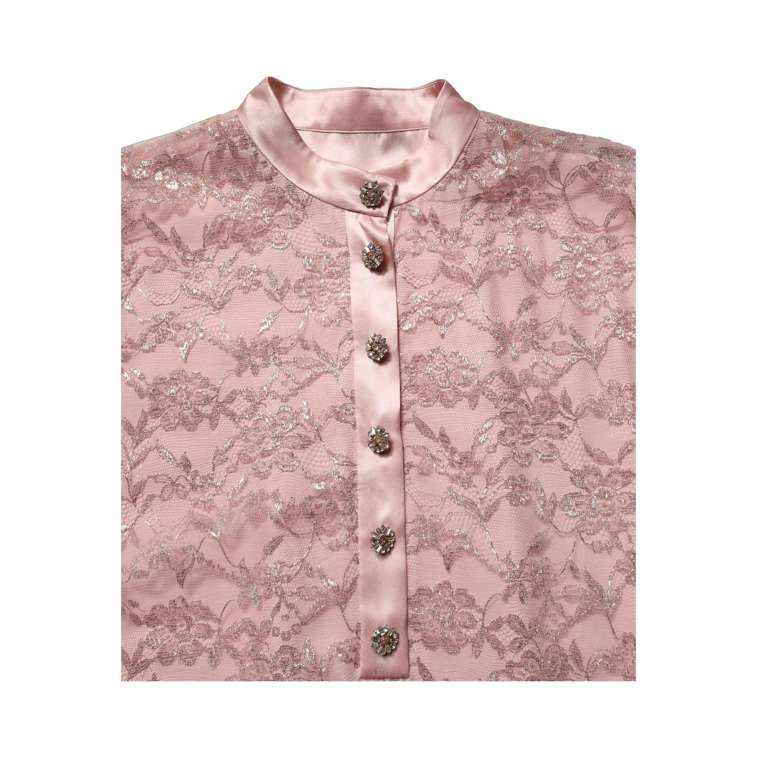 Pink Corded Floral Lace Kaftan Midi Dress