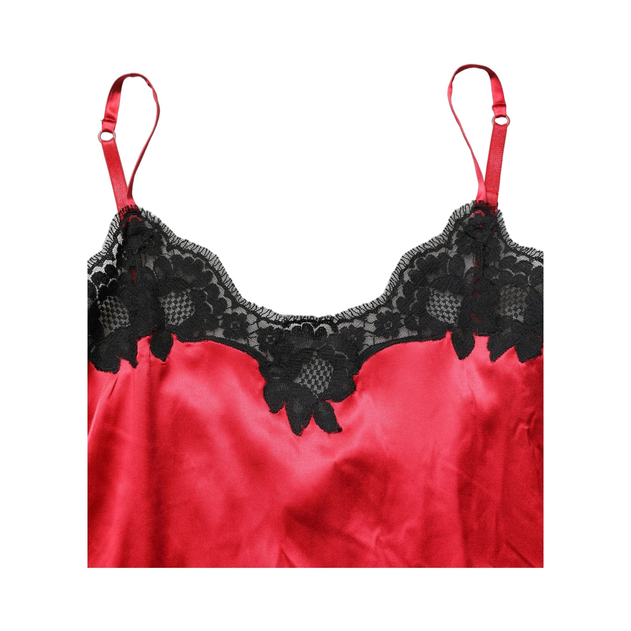Red Black Lace Lingerie Short Chemise Sleepwear