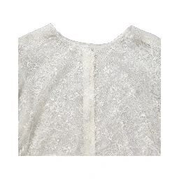 White Floral Lace Sheer Sleeveless Midi Dress